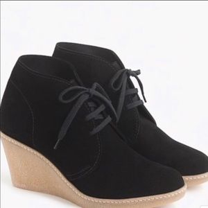 J. Crew MacAlister Wedge Booties Black